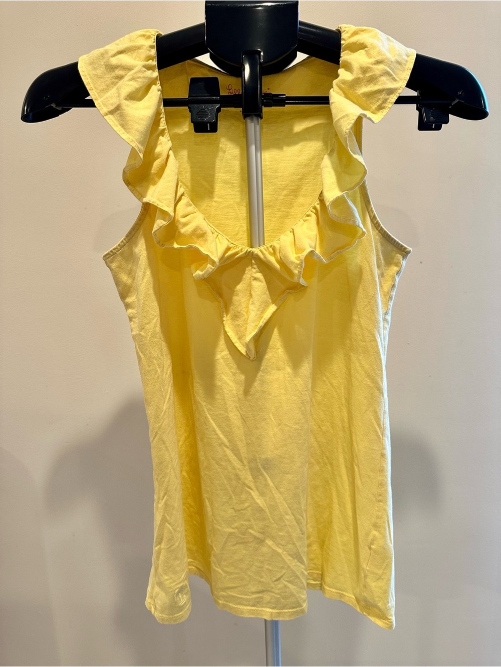 Lilly Pulitzer Sunny Yellow Ruffle V-Neck Tank